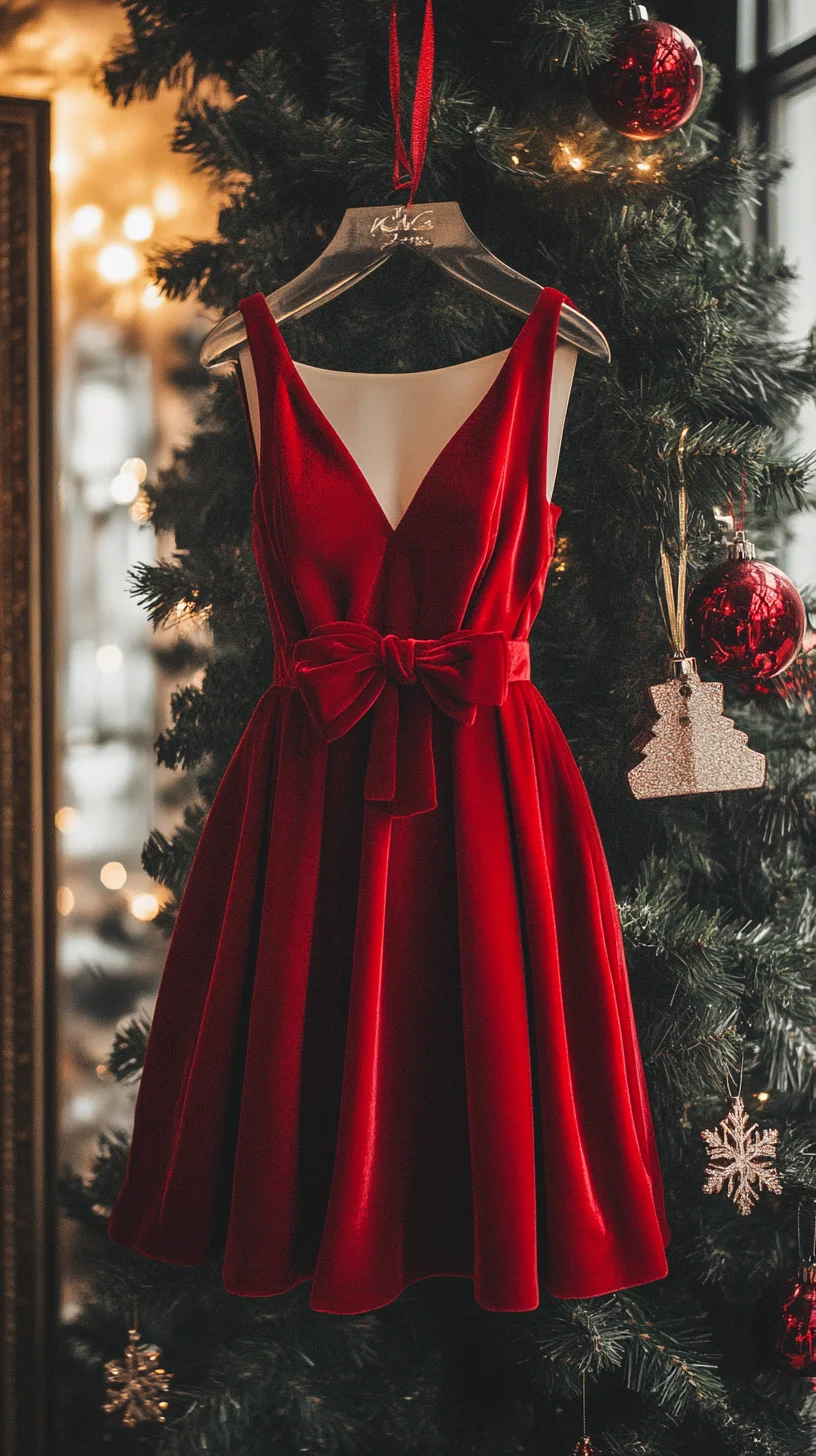 Revamp Your Holiday Wardrobe with This Stunning Velvet Red Dress!