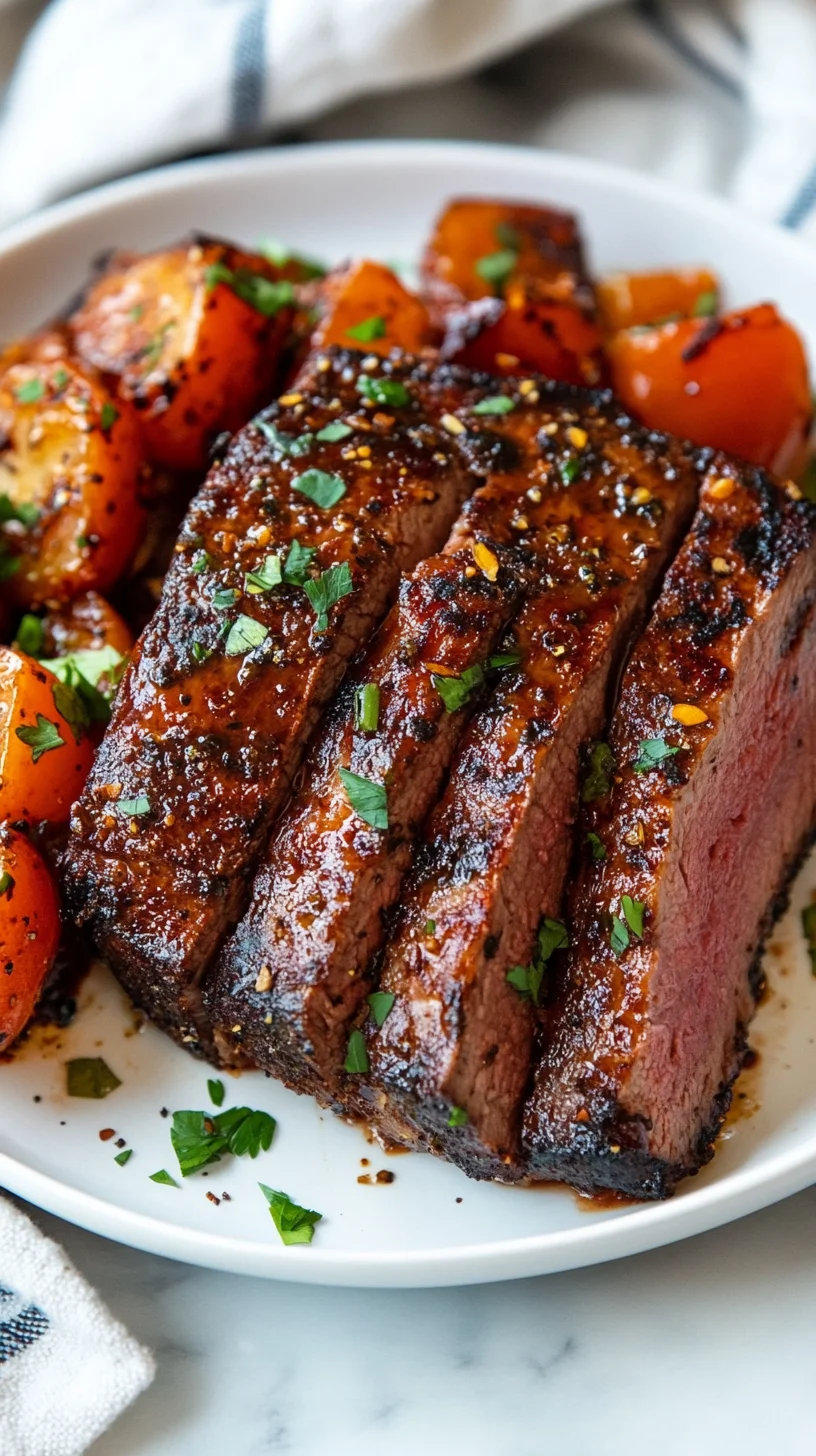 Savor the Flavor: Perfectly Glazed Beef Brisket with Roasted Veggies!