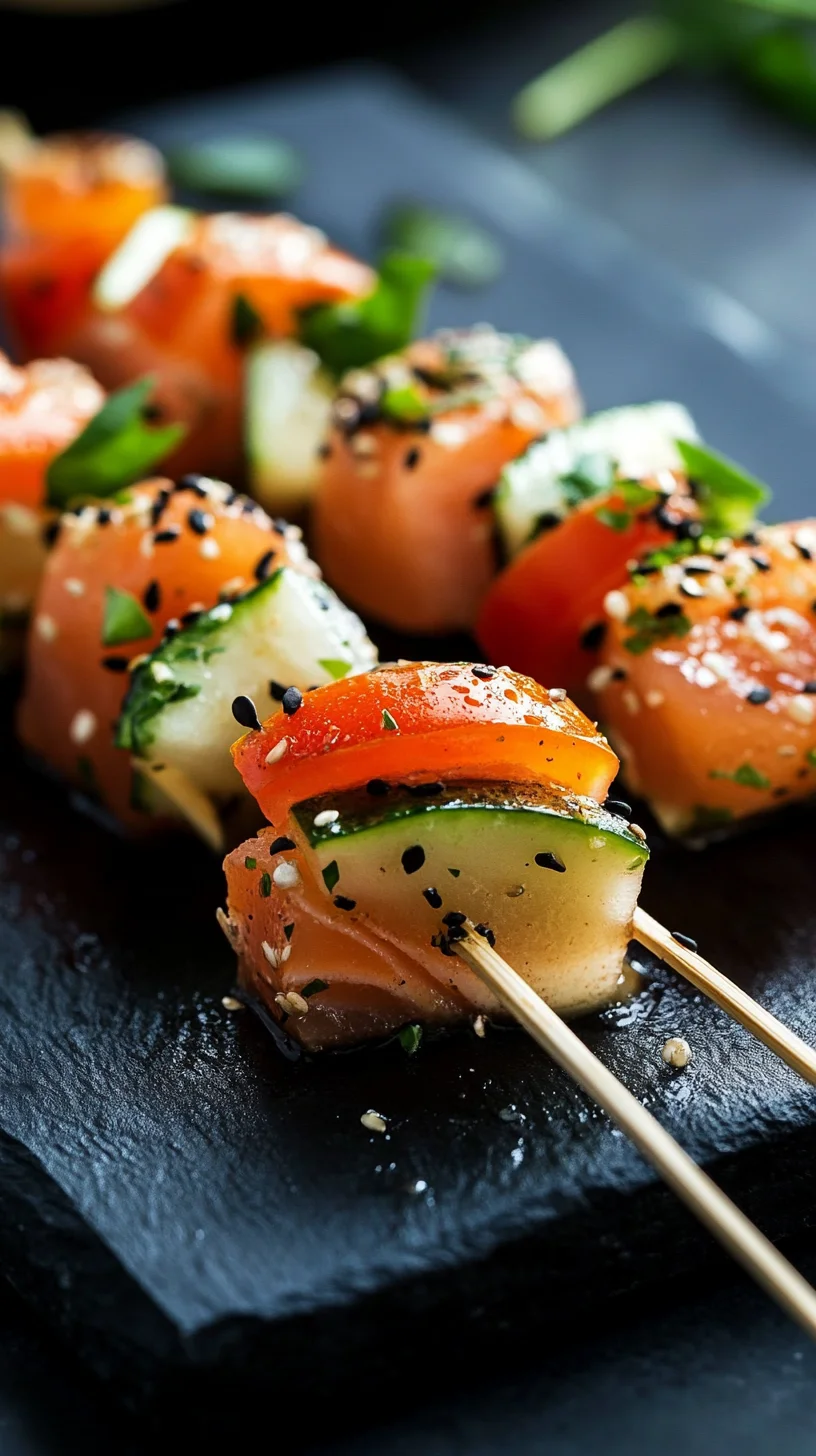 Savor the Flavors: Refreshing Salmon & Veggie Skewers