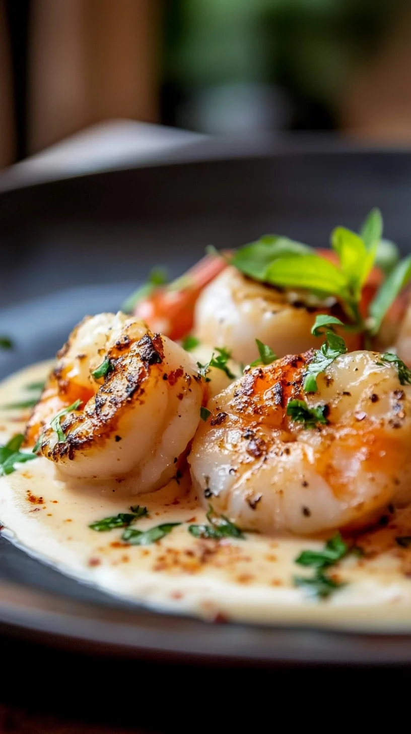 Savory Grilled Shrimp with Creamy Garlic Sauce