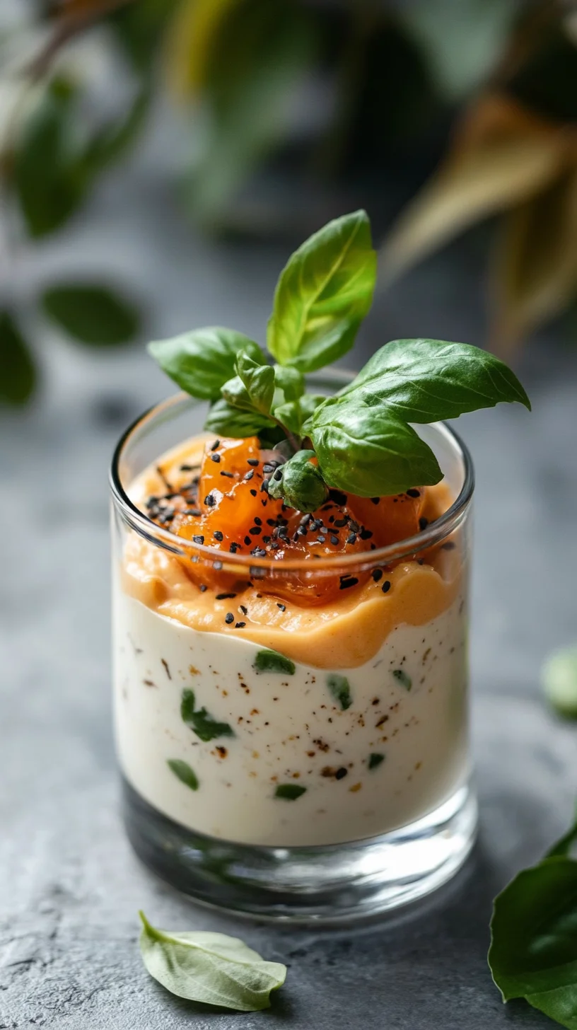 Savory Herb-Infused Cream with Apricot Delight