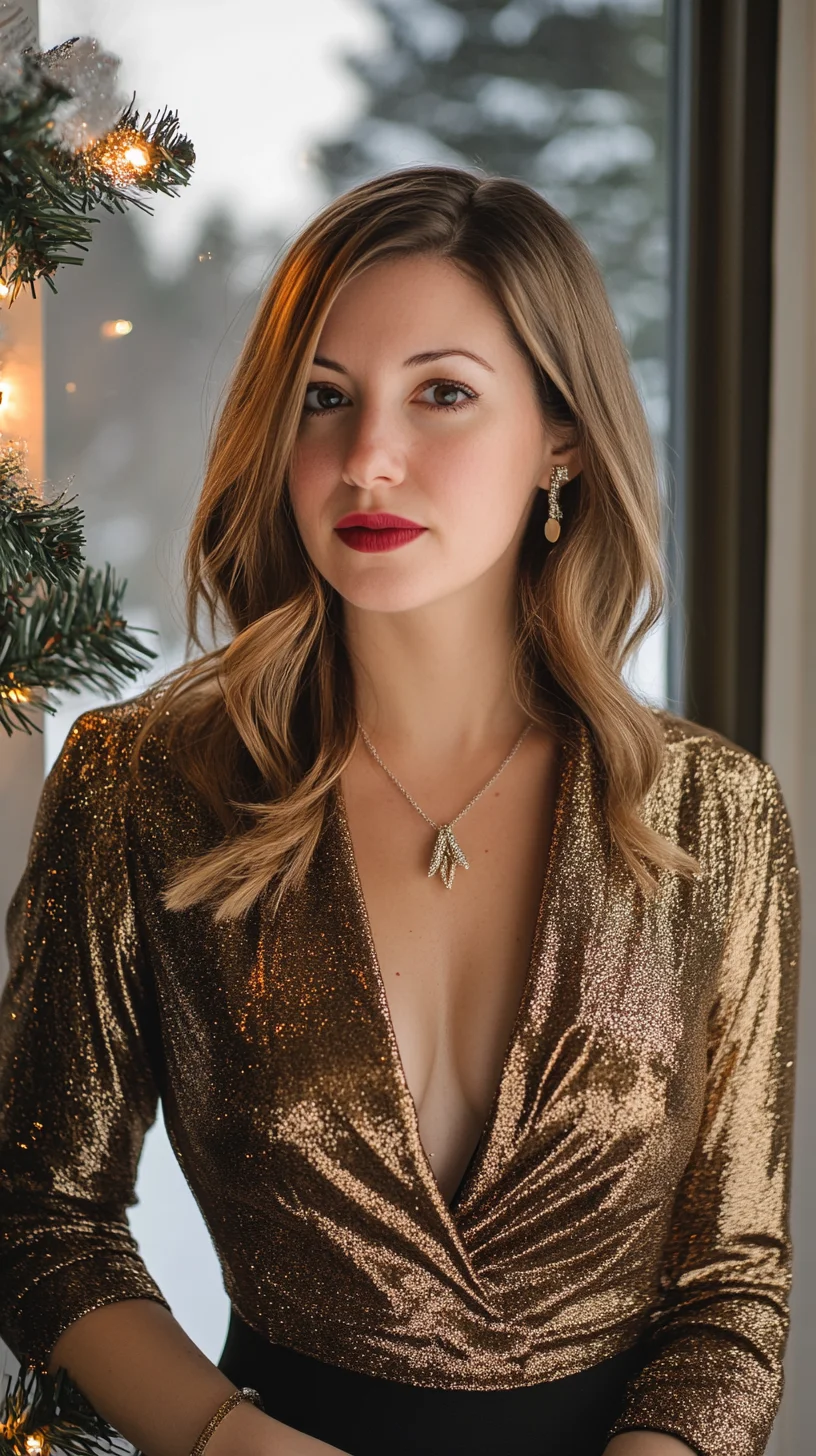 Shimmering Elegance: Glamorous Holiday Style with a Touch of Chic