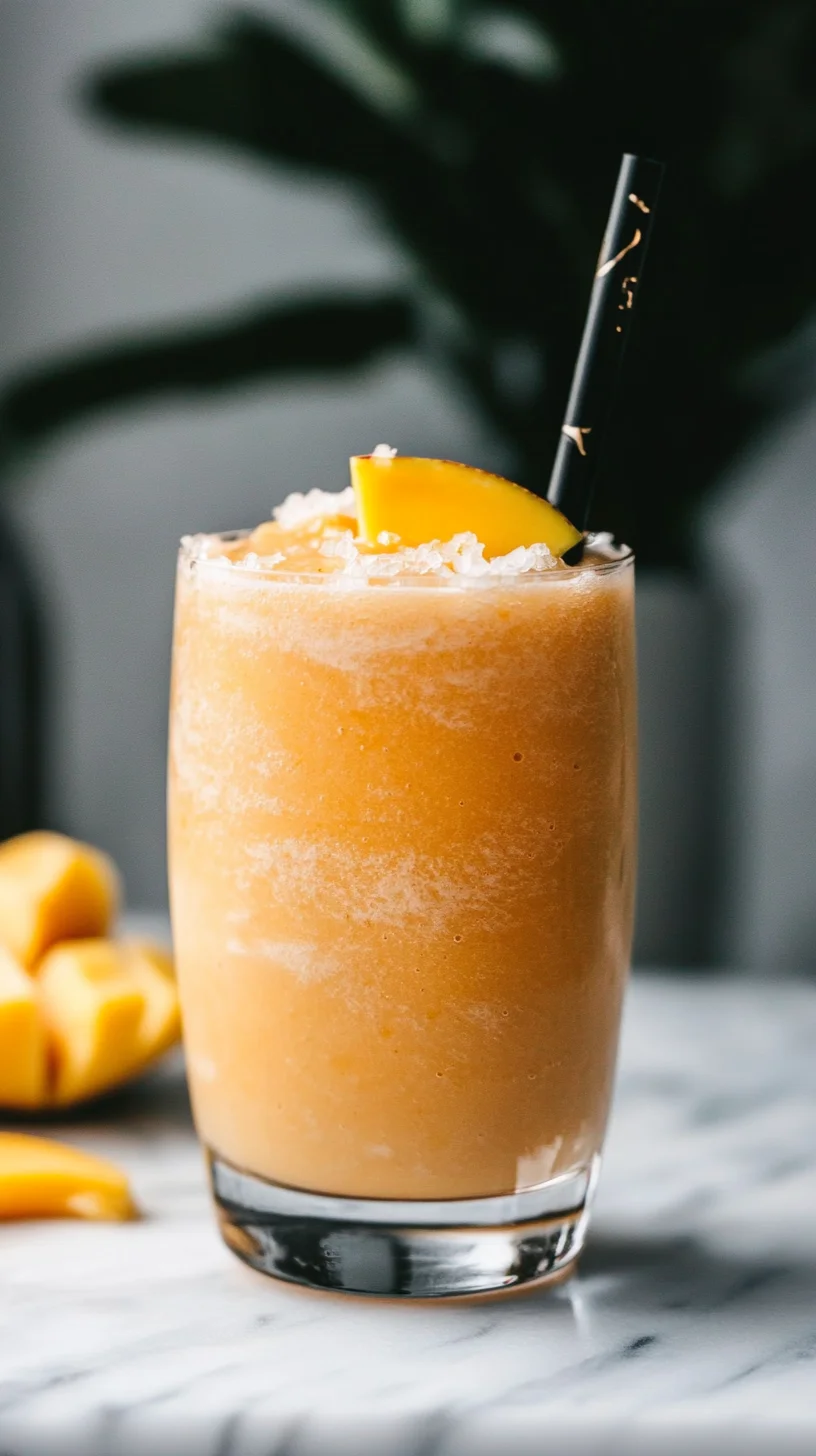 Sip Into Bliss: Tropical Mango Frozen Smoothie Delight!