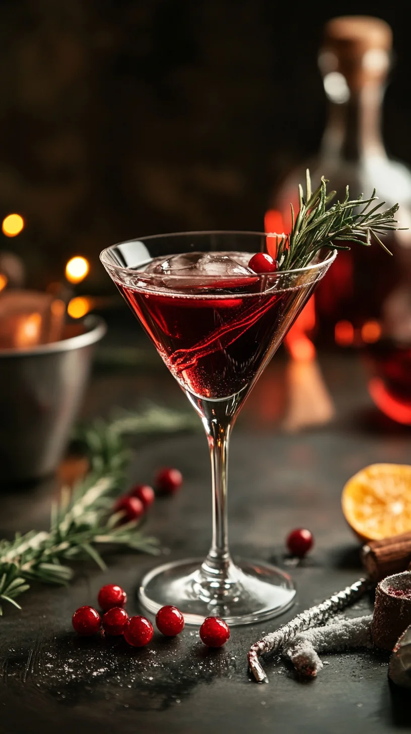 Sip into the Season: Festive Cranberry Rosemary Cocktail