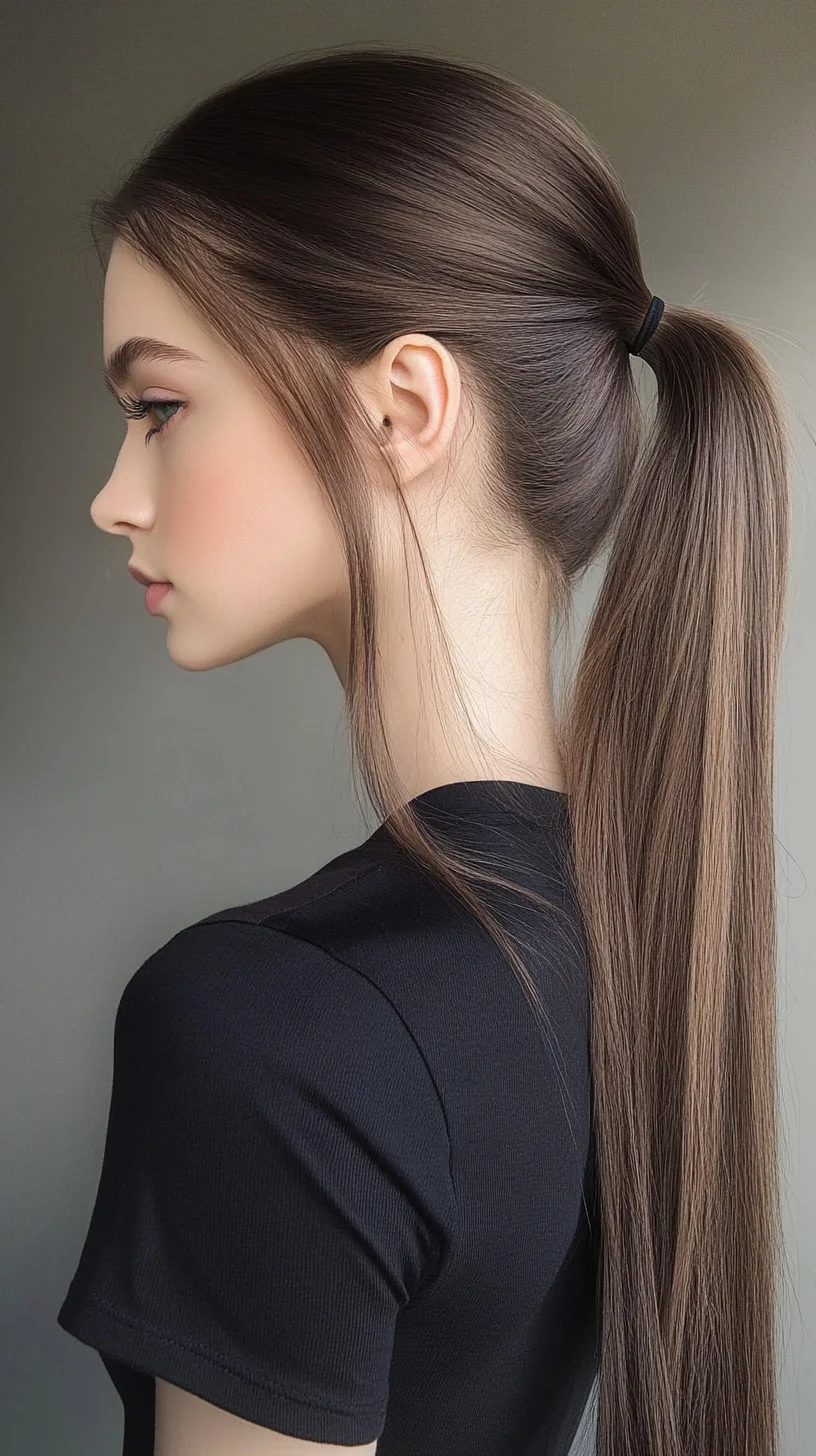 Sleek and Chic: Embrace the Glossy High Ponytail for Effortless Elegance