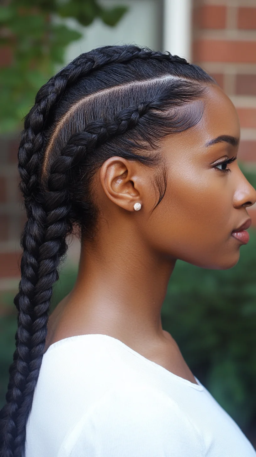 Sleek and Chic: Mastering the Art of Box Braids with Undercut Accents