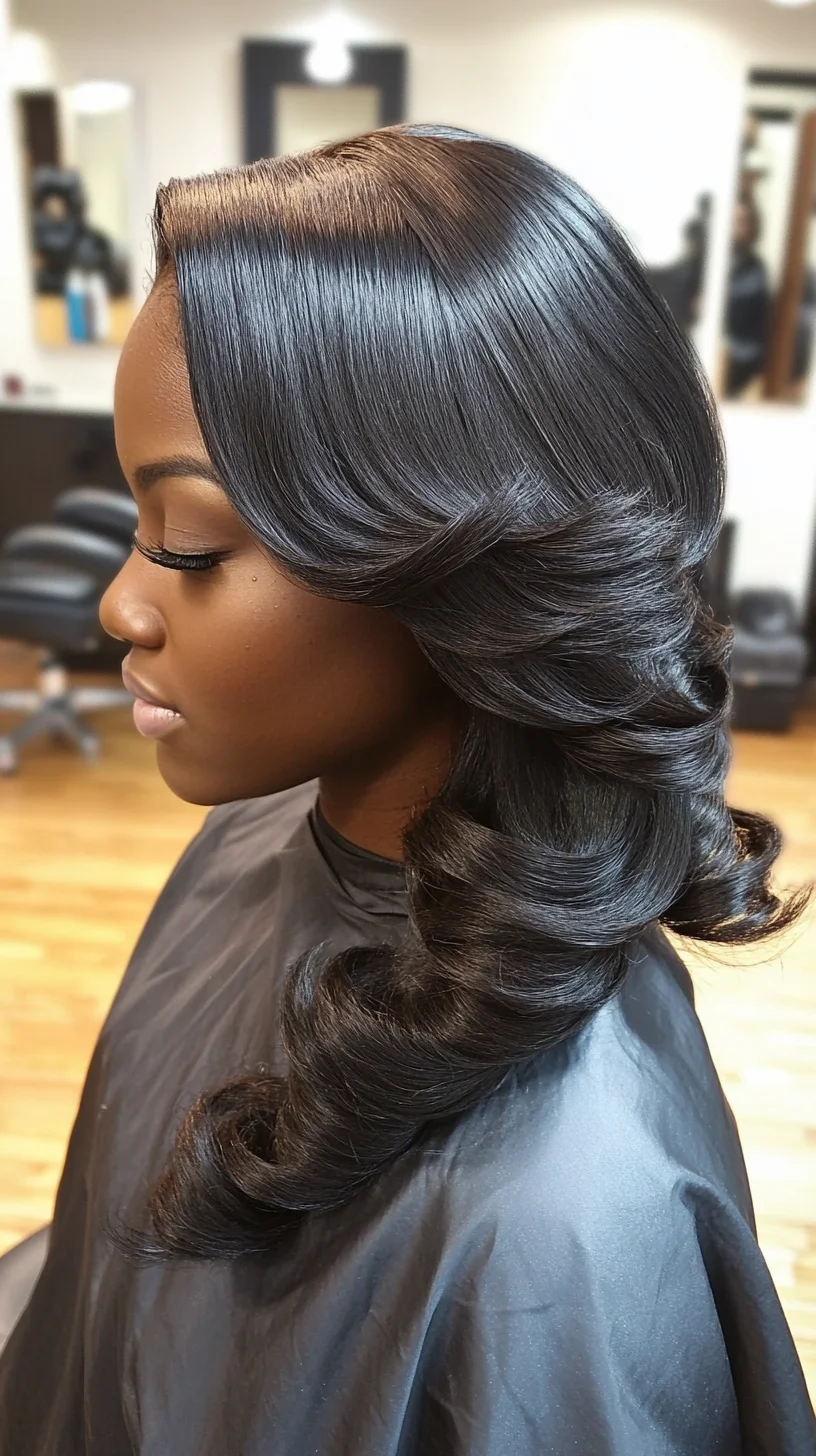 Sleek and Glamorous Retro Waves: Elevate Your Hair Game with Timeless Elegance