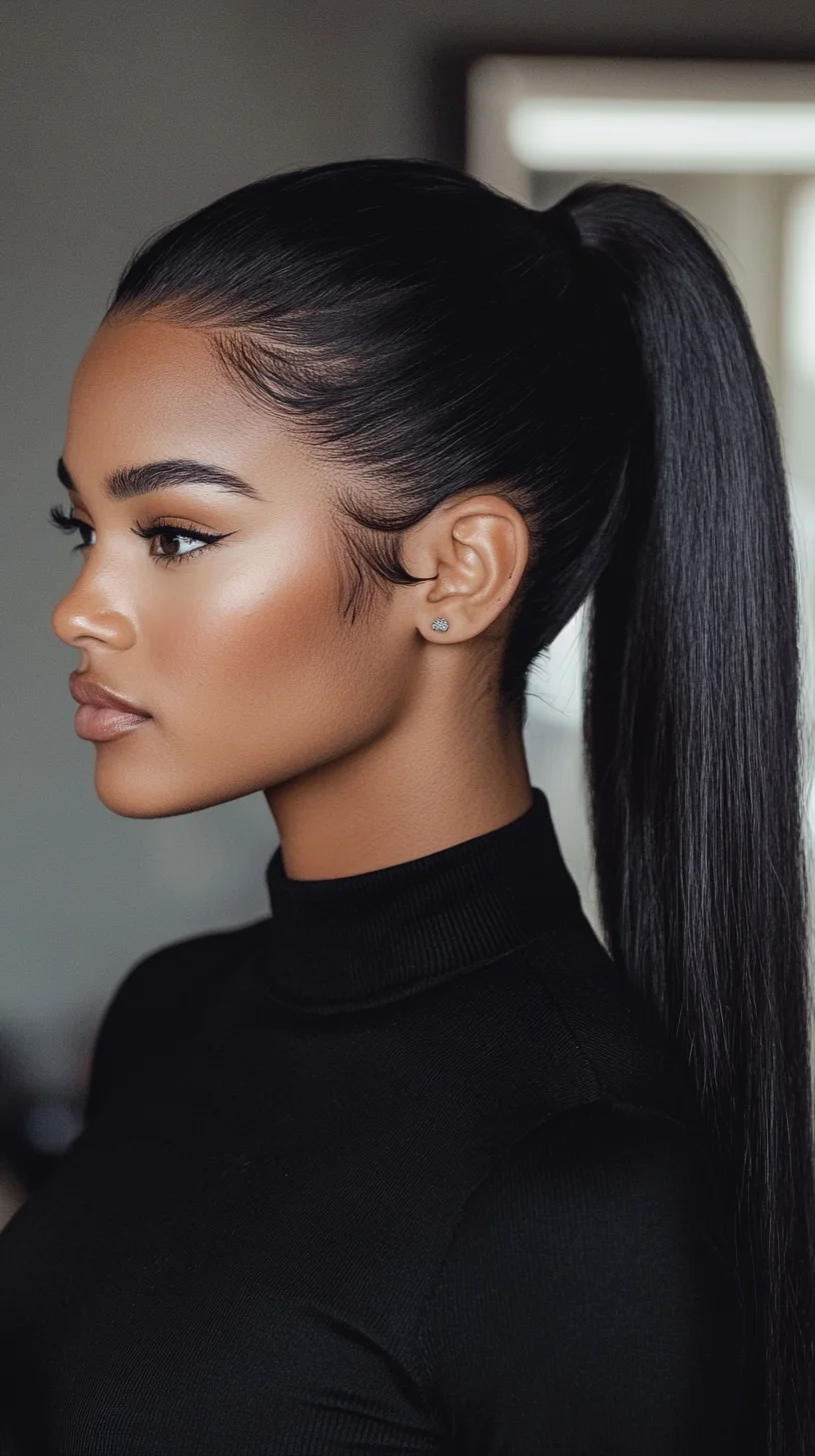 Sleek and Sophisticated: The Perfect High Ponytail for Effortless Elegance