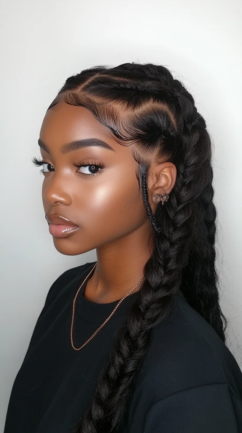 Sleek and Stylish: The Perfect Double Braids for Effortless Elegance