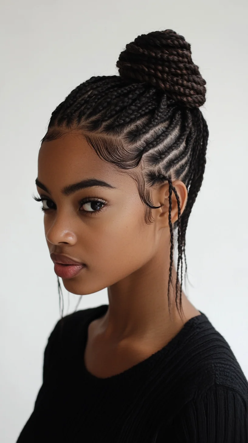 Sleek Braided Bun: The Perfect Blend of Elegance and Edginess