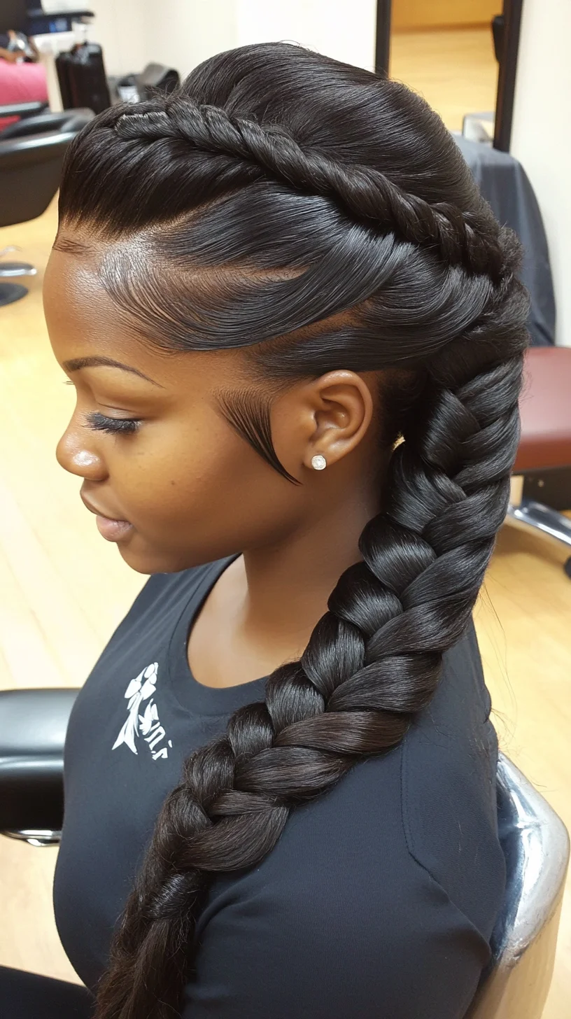 Sleek Braided Elegance: Perfectly Styled for Effortless Glamour