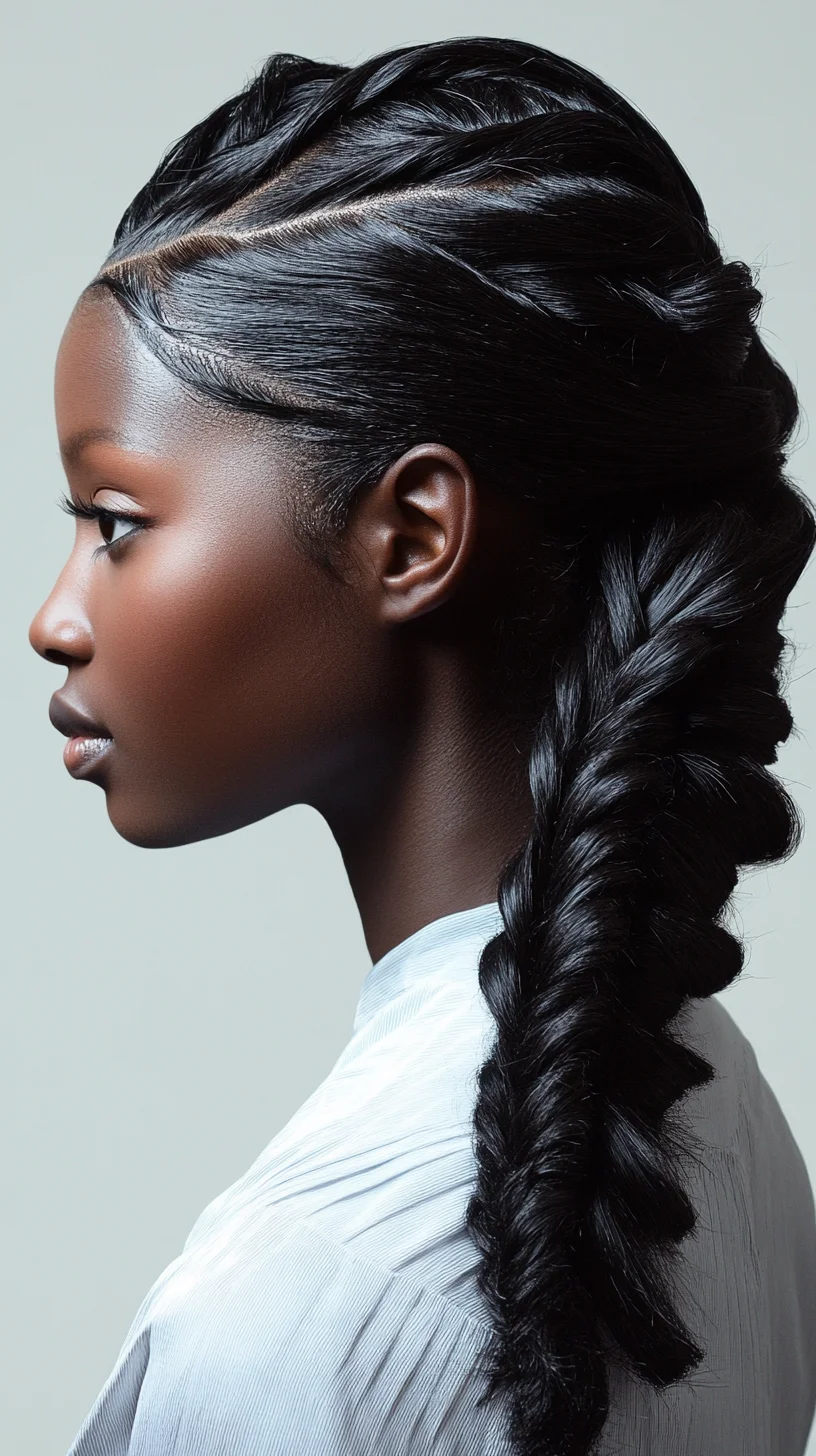 Sleek Braided Elegance: The Perfect Blend of Glamour and Structure