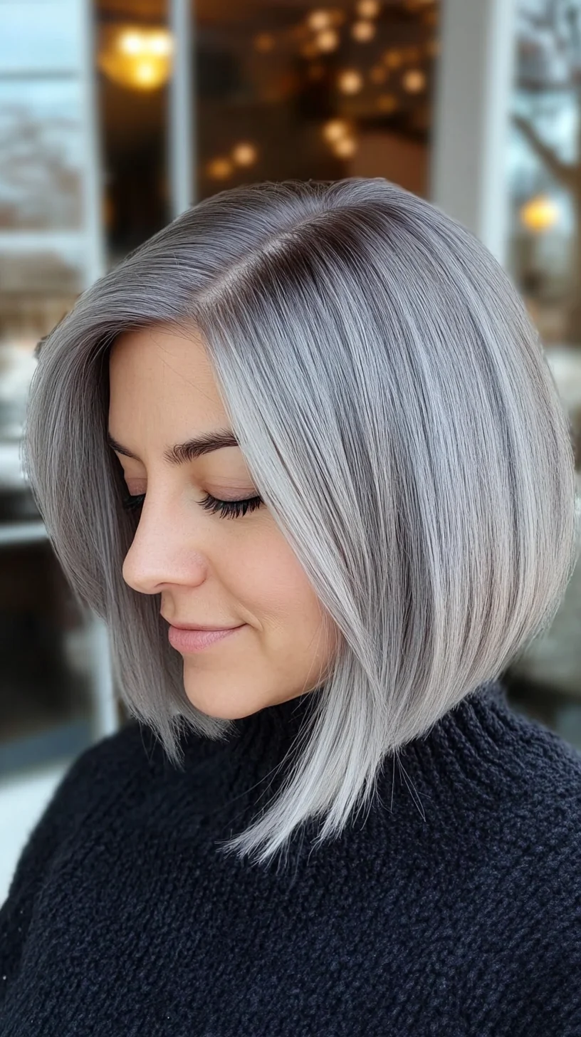 Sleek Silver Bob: A Chic, Timeless Look for Effortless Elegance