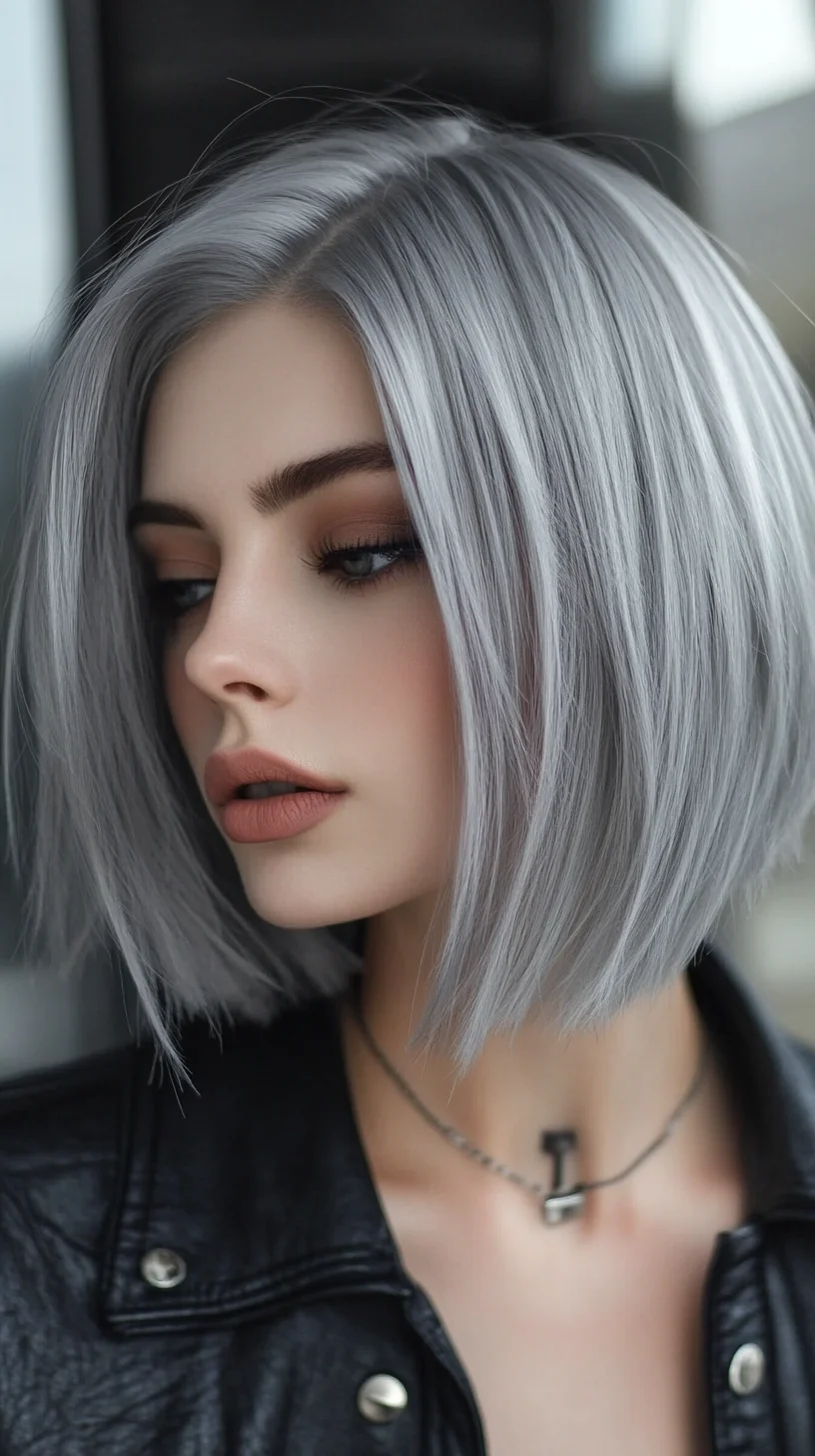 Sleek Silver Bob: A Modern Twist for Bold Fashion Statements