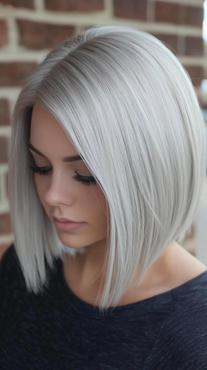 Sleek Silver Bob: A Modern Twist on Classic Elegance