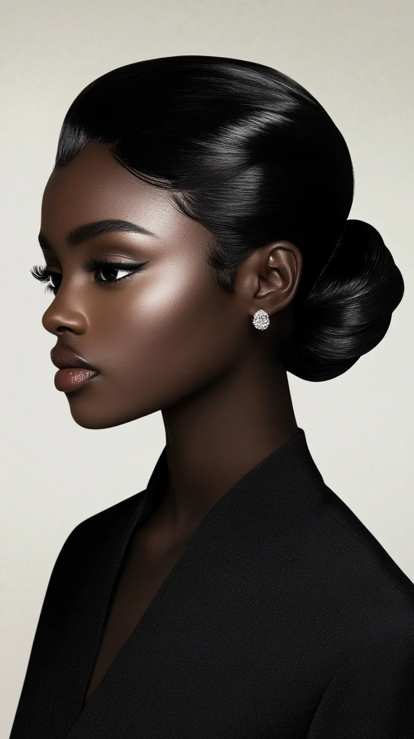 Sleek Sophistication: The Timeless Elegance of a Low-Bun Hairstyle