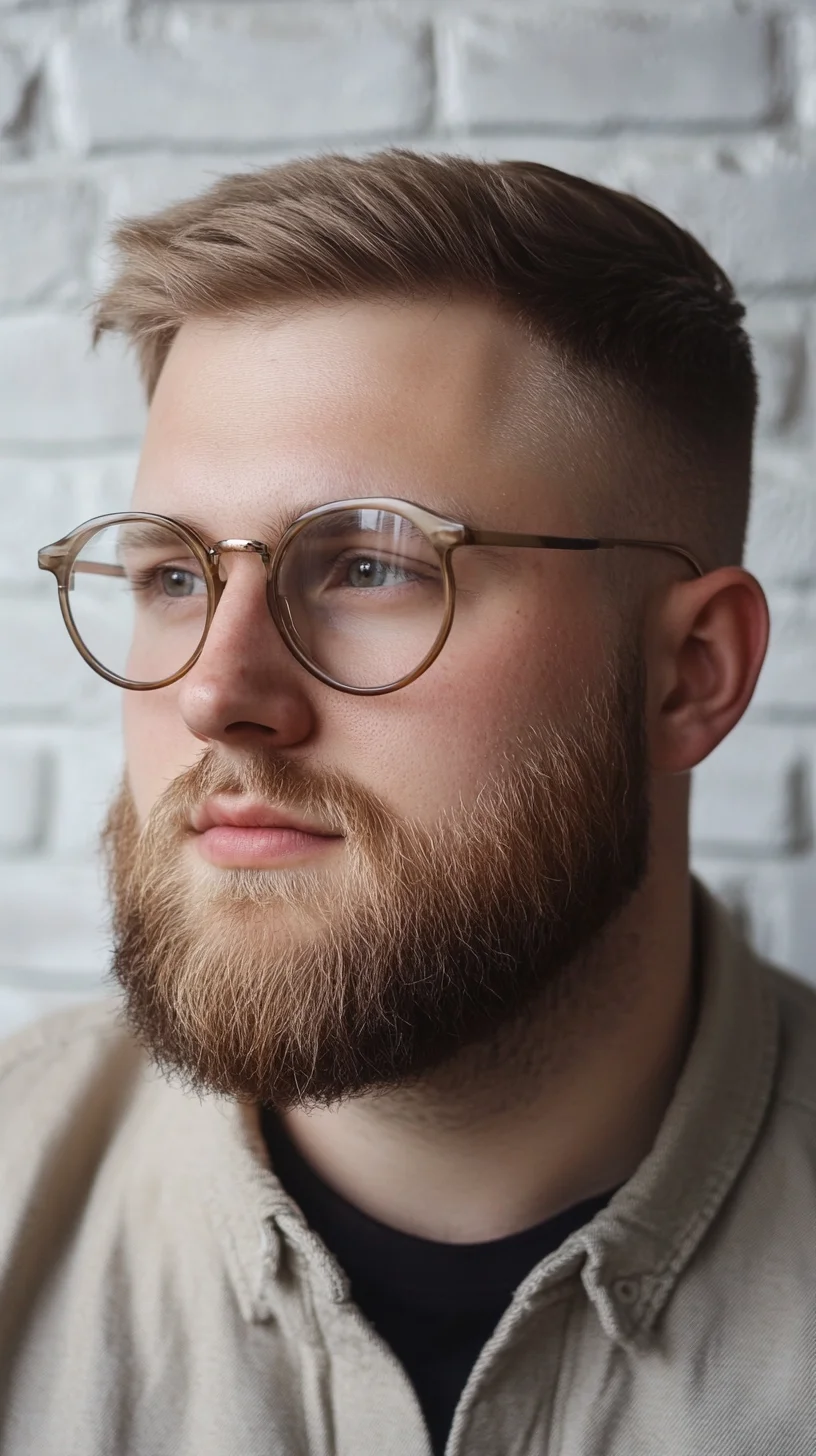 Sleek, Structured Beard and Haircut for a Modern Masculine Look