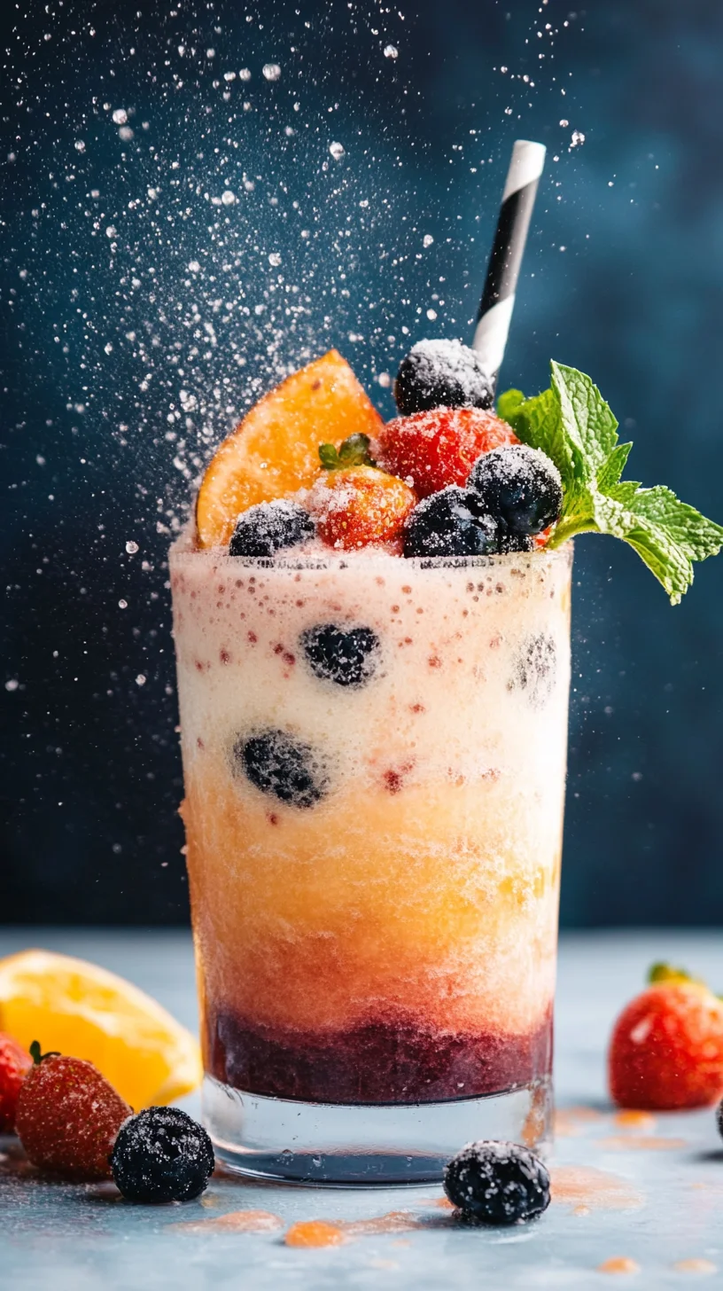 Splash into Refreshment with a Fruity Layered Slush!