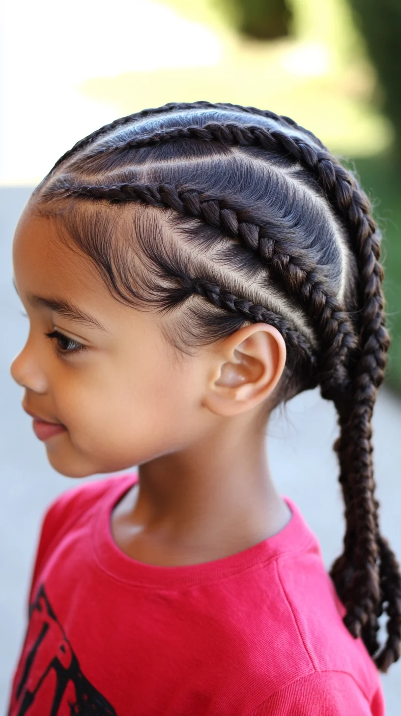 Stunning Braided Ponytails: Effortless Chic for Little Ones