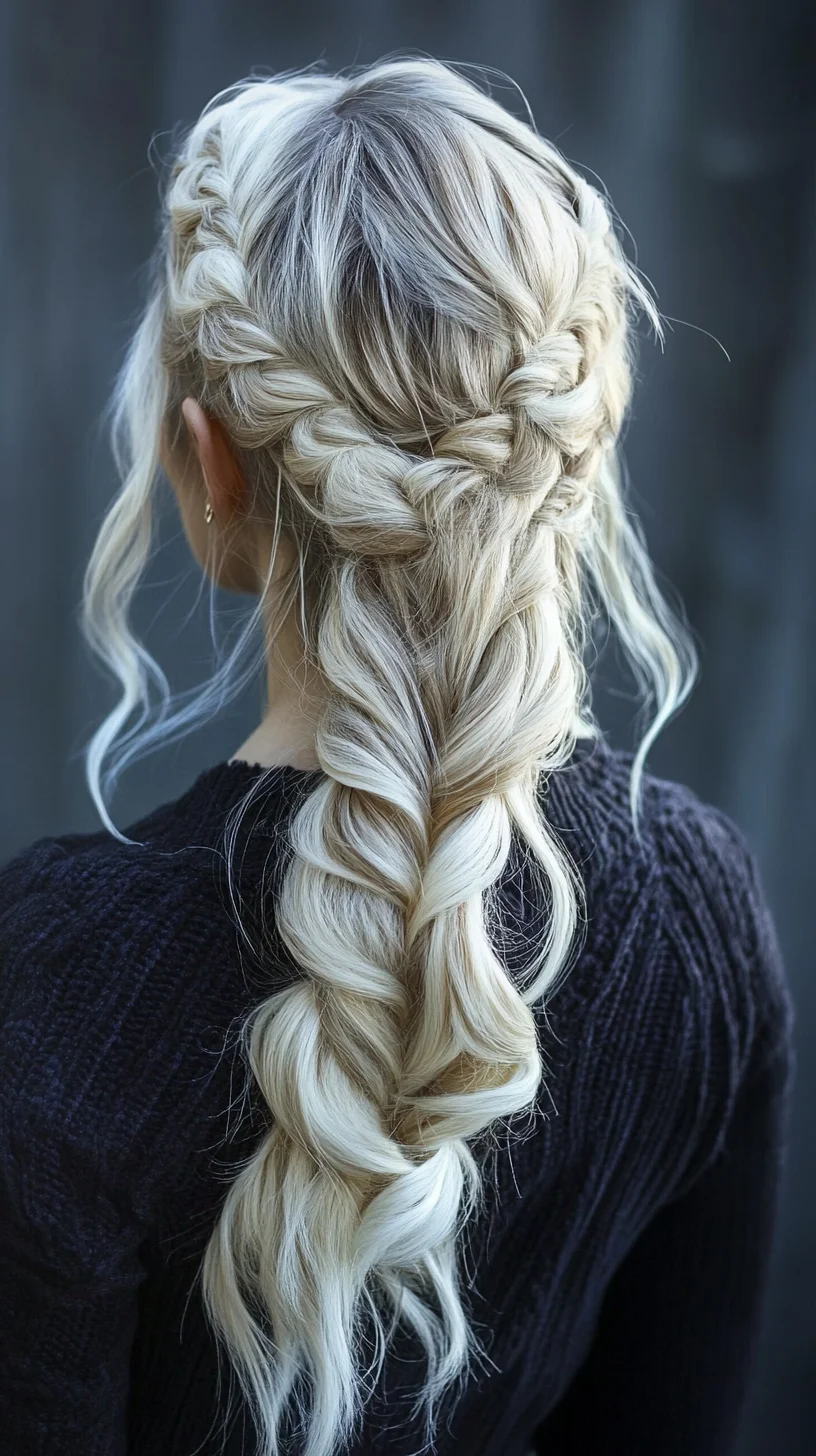 Stunning Crown Braid Meets Cascading Waves: A Perfect Blend of Elegance and Edginess