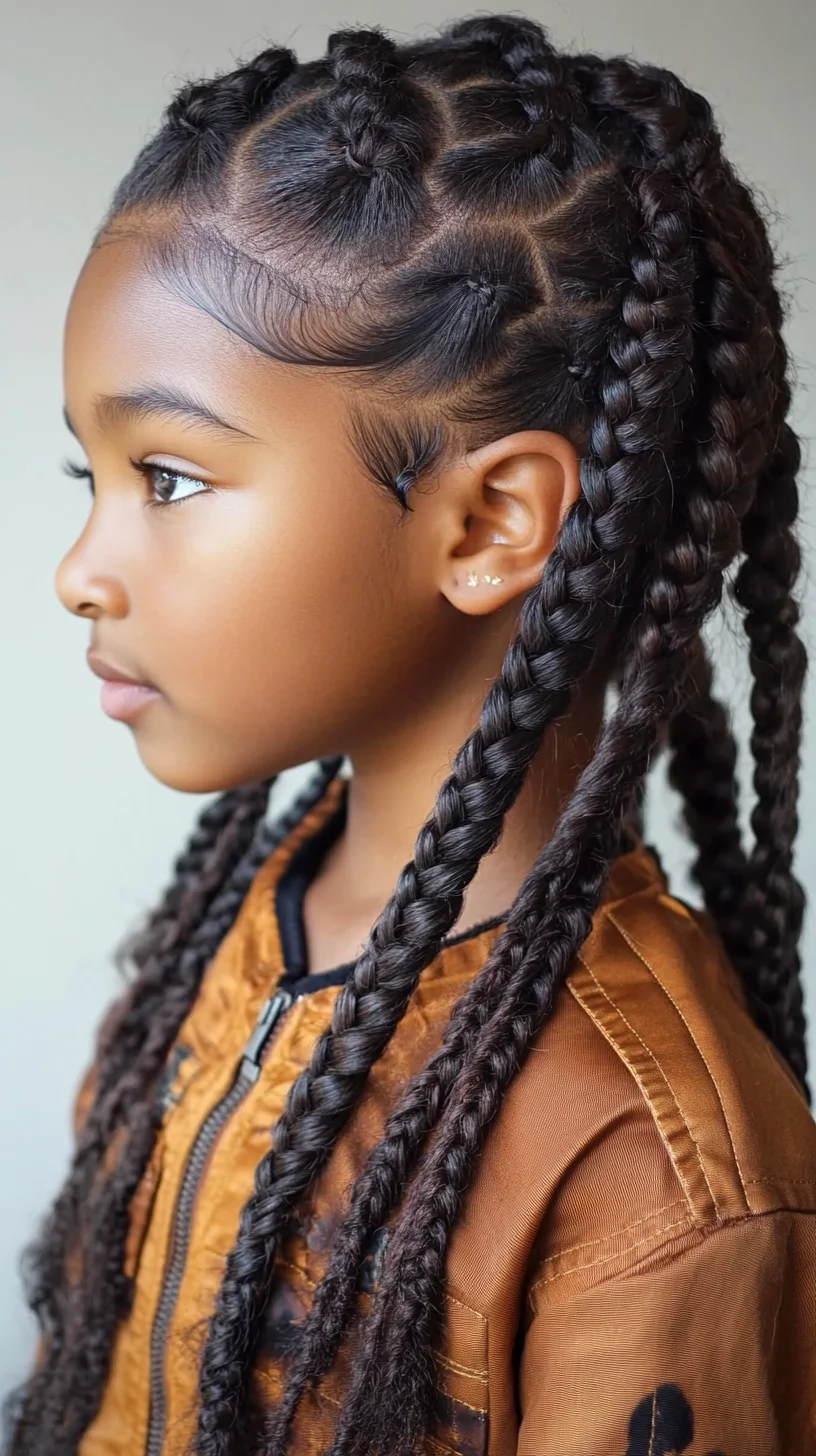 Stylishly Sleek: Gorgeous Braided Hairstyle with Intricate Cornrows