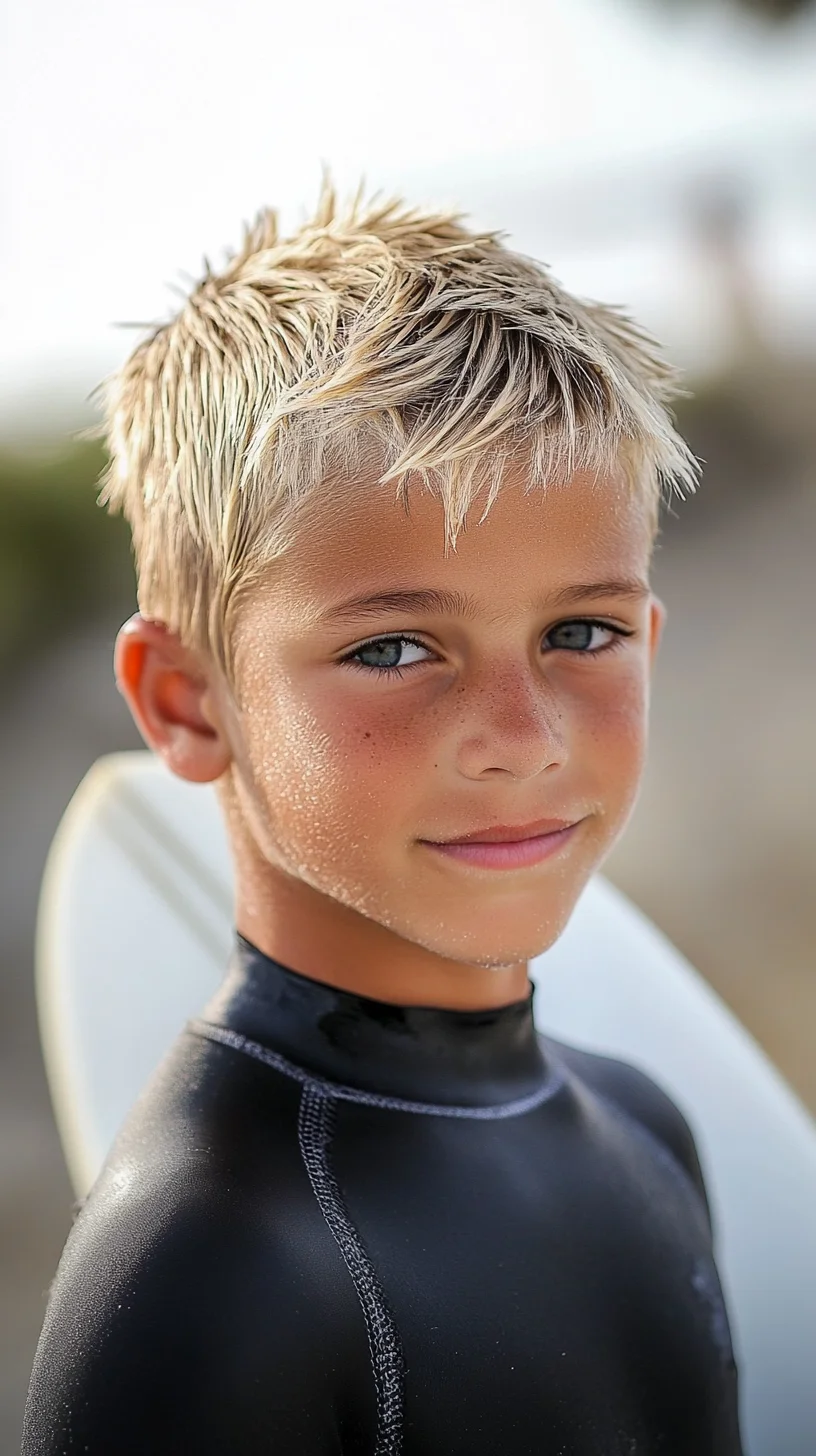 Surf-Inspired Spiky Hair: Effortless Cool for Active Kids