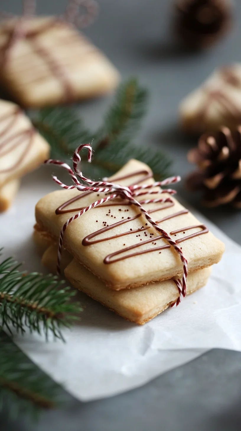 Sweet Bliss: Decadent Chocolate Drizzled Shortbread Cookies