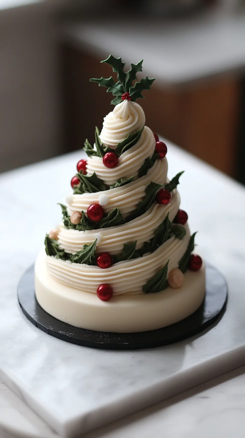 Sweet Celebration: A Whimsical Holiday Tree Cake!