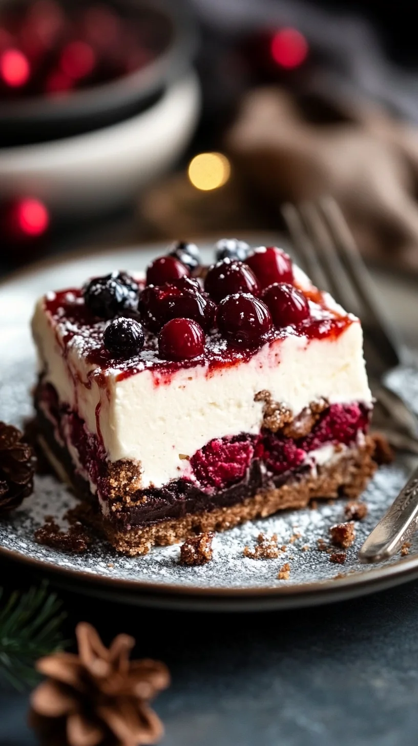 Sweet Indulgence: Decadent Berry Bliss Cheesecake Bars