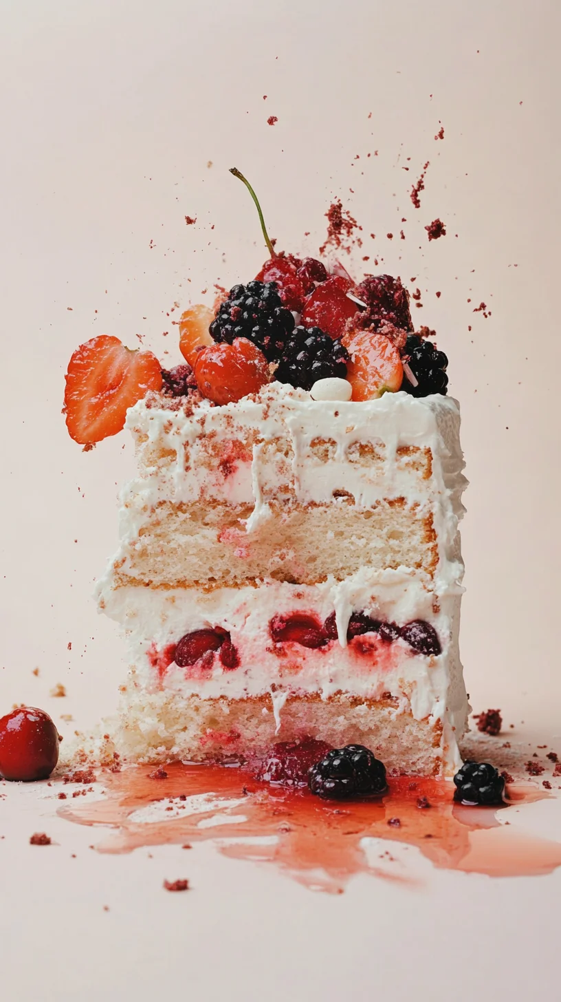 Sweet Indulgence: Delightful Berry Cream Cake