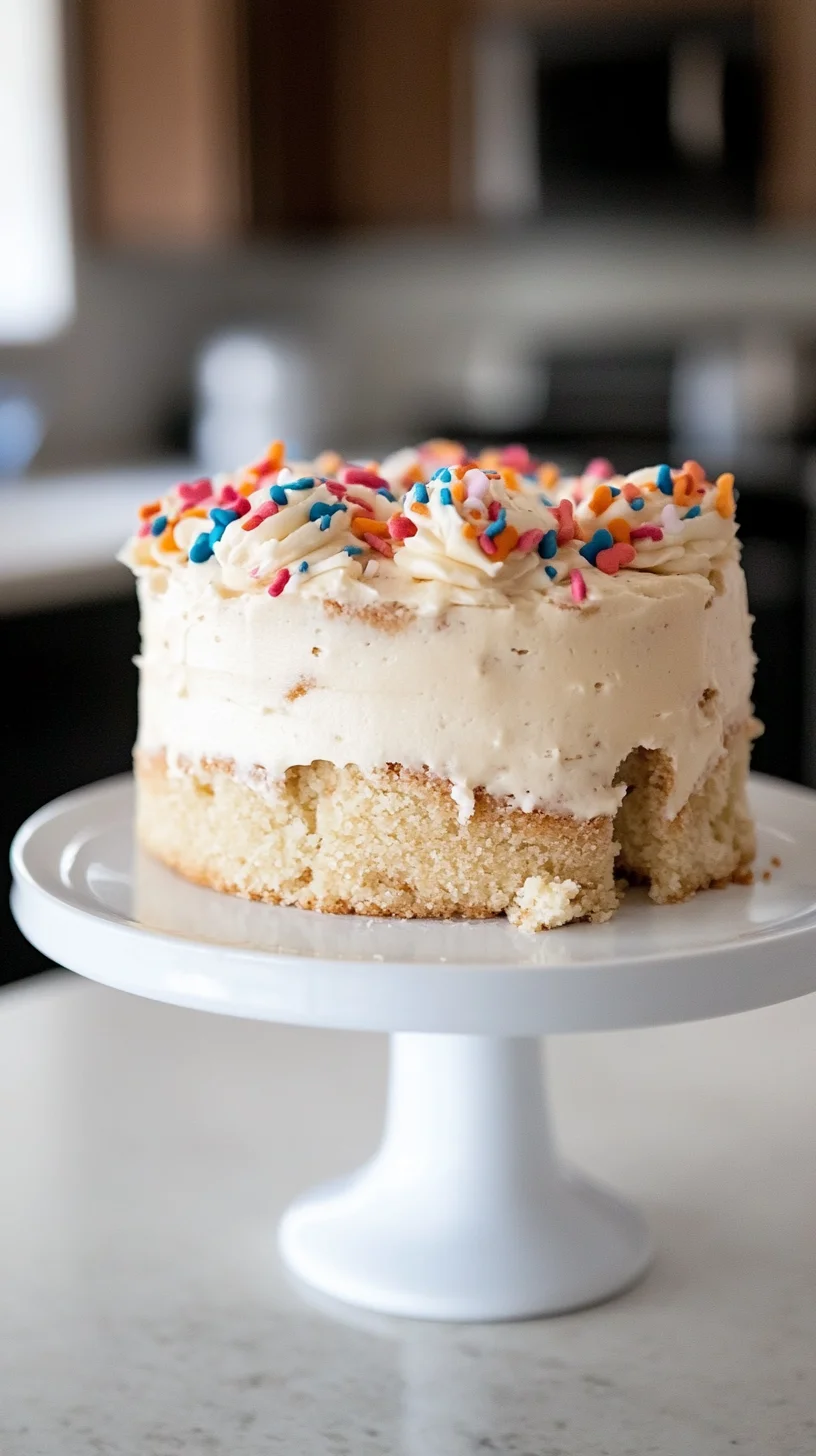 Sweet Indulgence: Vanilla Dream Cake with Whipped Frosting