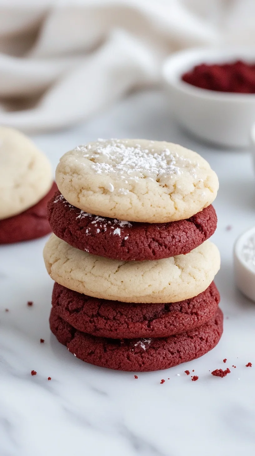 Sweet Symphony: Red Velvet Meets Vanilla Bliss Cookies