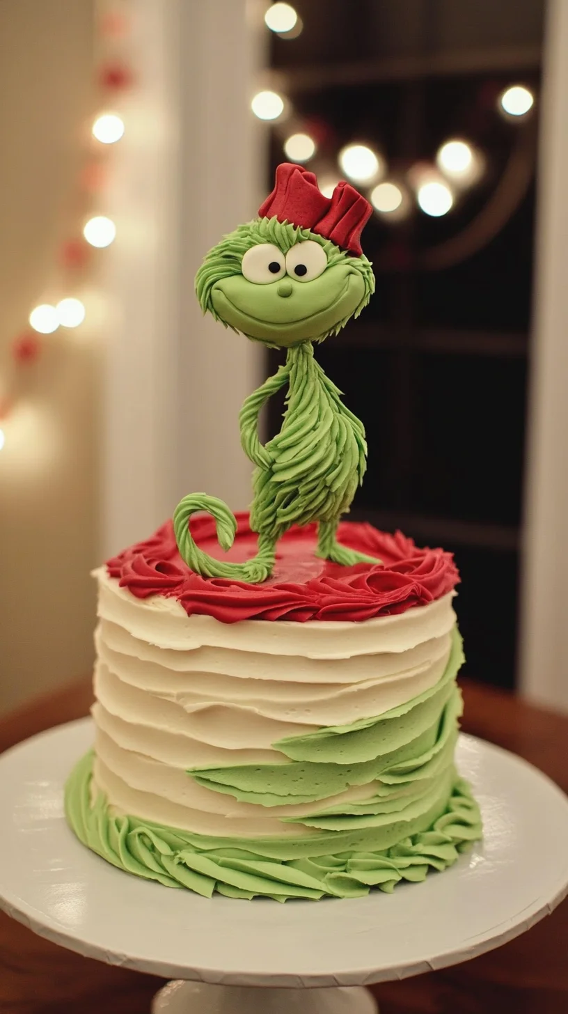 Sweet Whimsy: Grinch-Inspired Layer Cake Delight