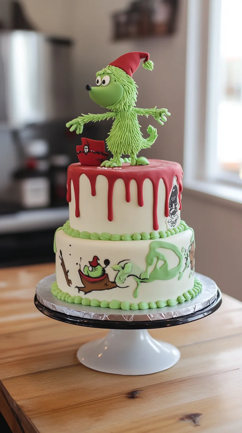 Sweeten Up Your Celebrations with a Whimsical Green Monster Cake!