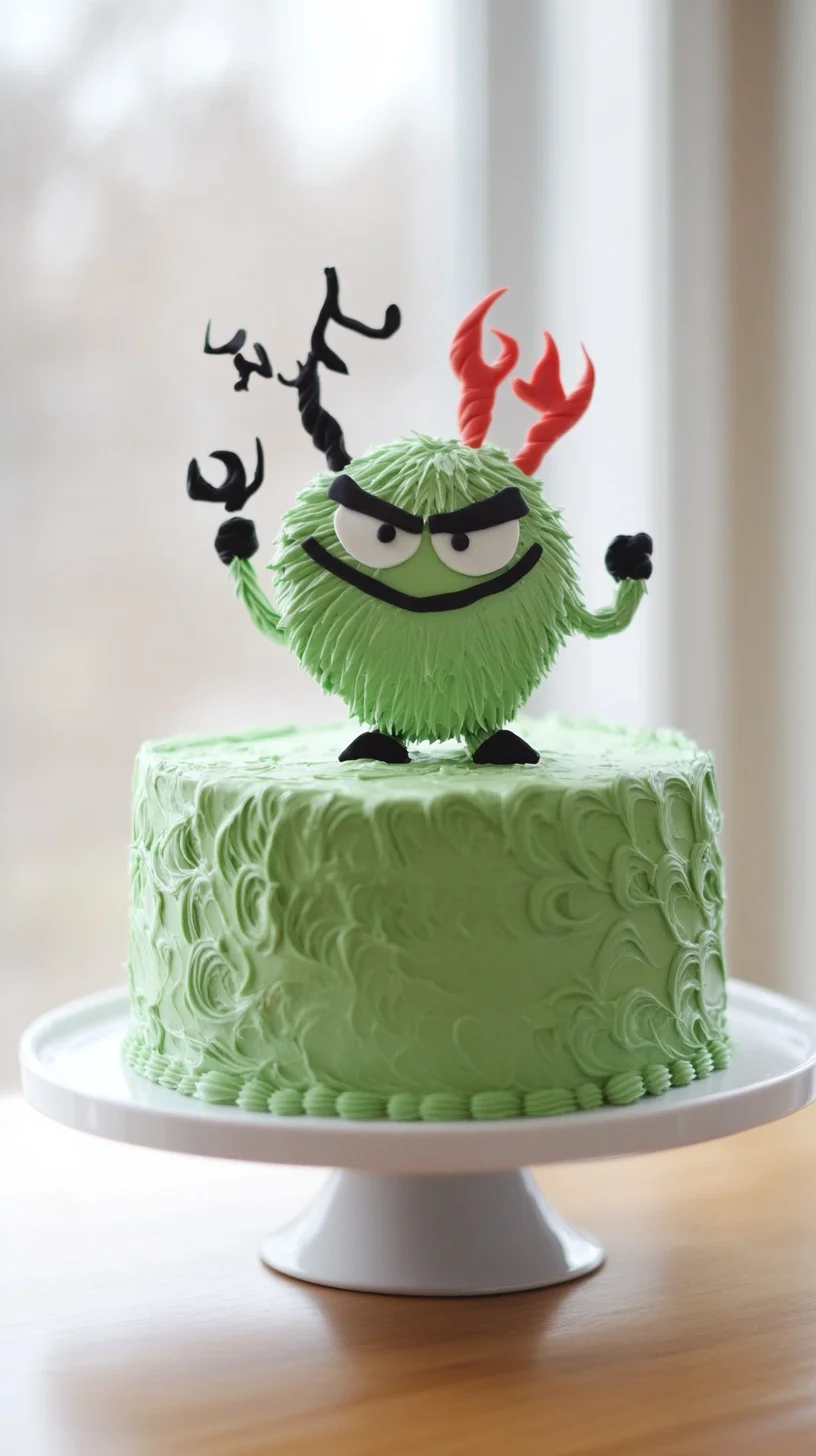 Sweeten Your Day with a Delightfully Green Monster Cake!