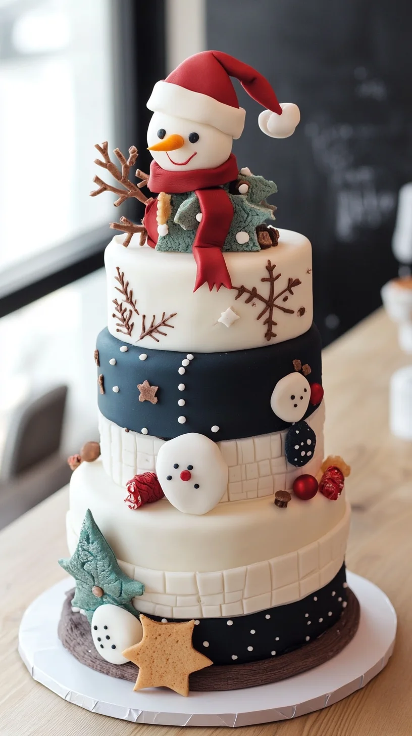 Sweeten Your Holidays with a Festive Snowman Cake!