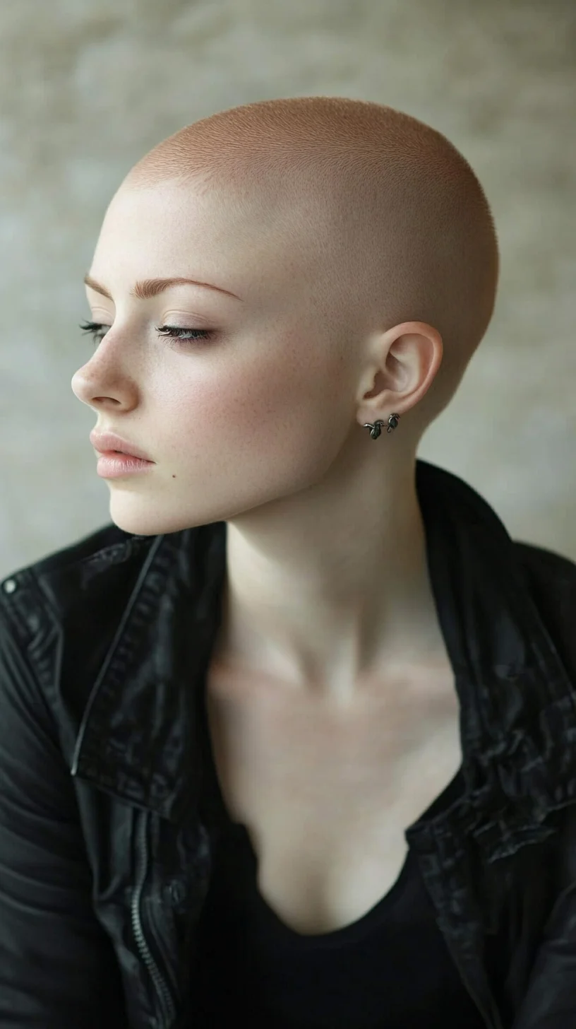 The Bold Embrace of Minimalism: Chic Buzz Cut for Effortless Elegance