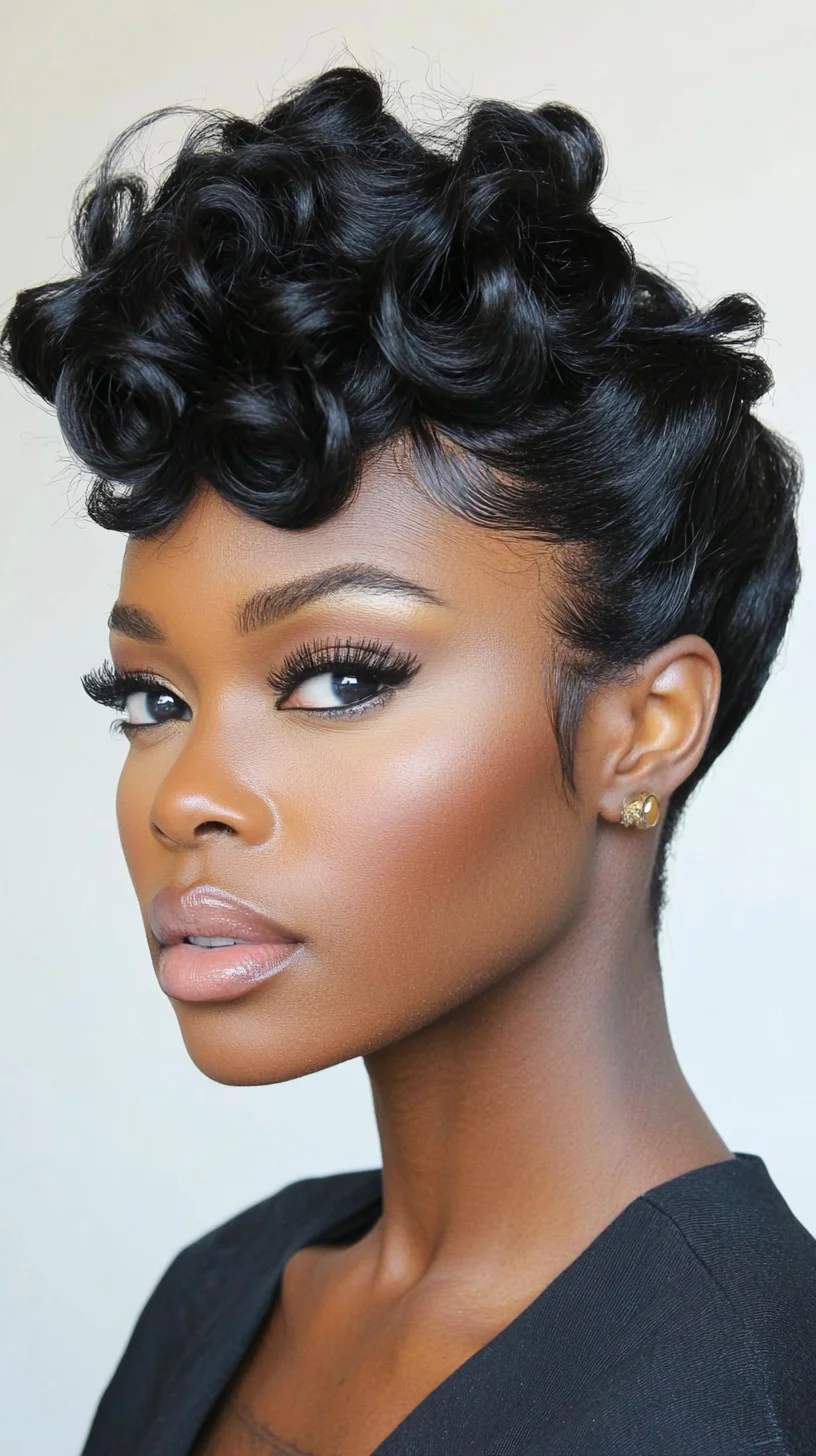 Timeless Elegance: Chic Curled Updo for a Glamorous Look