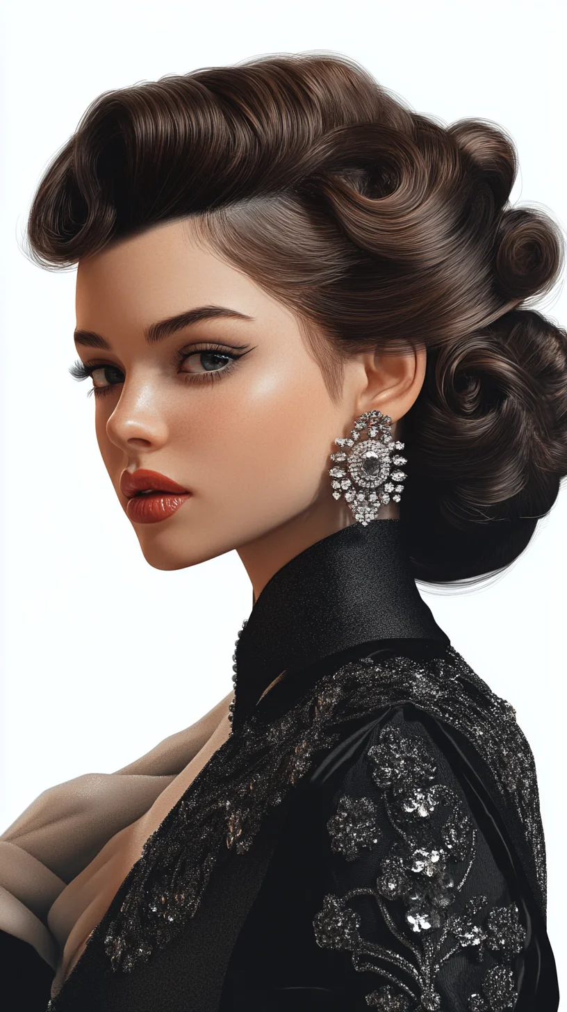 Timeless Elegance: The Classic Vintage Updo with Soft Curls