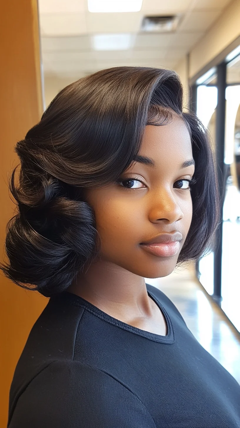 Timeless Glam: The Classic Sleek Bob with Volume and Flair