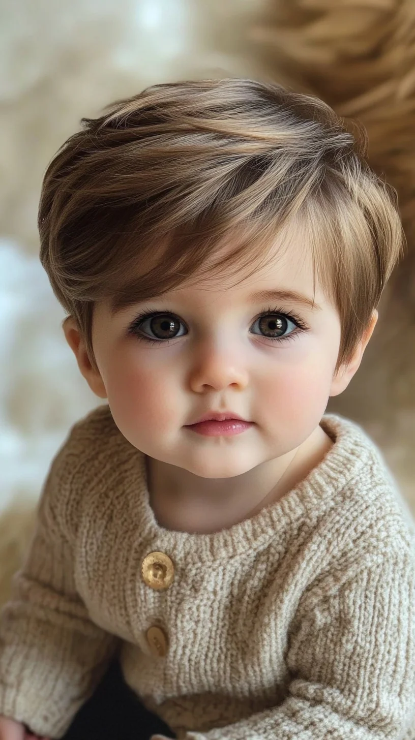 Trendy Short Hair with Playful Texture for Adorable Little Ones