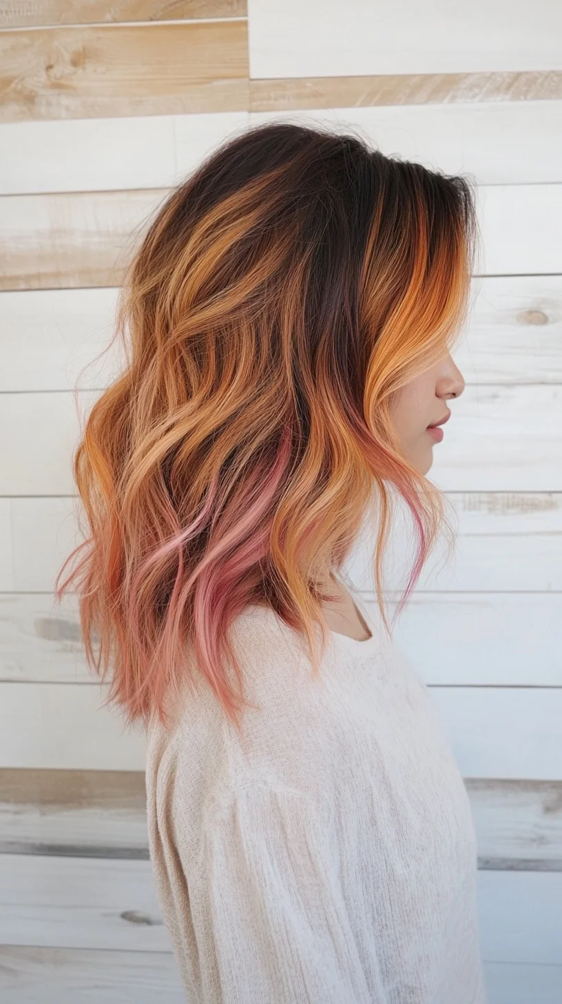 Trendy Sunset Waves: A Fresh Take on Chic, Ombre Texture