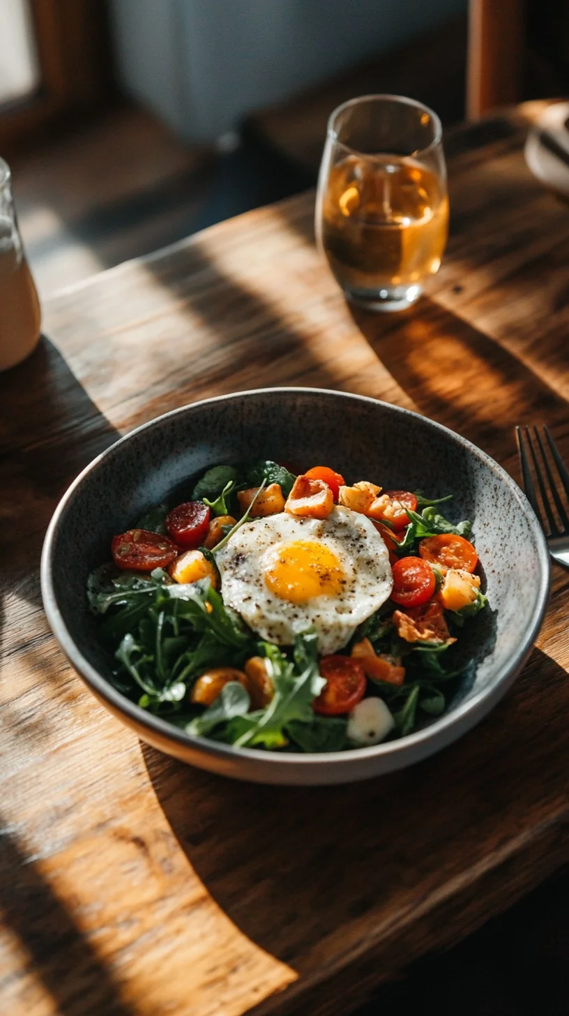 Vibrant Arugula Salad with Sunny-Side-Up Egg: A Wholesome Delight!