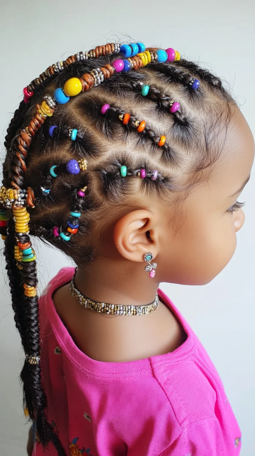 Vibrant Braids with Colorful Beads: A Fun and Stylish Choice for Kids