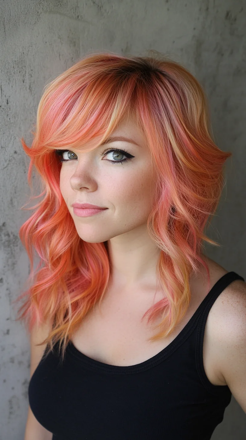 Vibrant Pastel Waves: A Playful Blend of Color and Texture