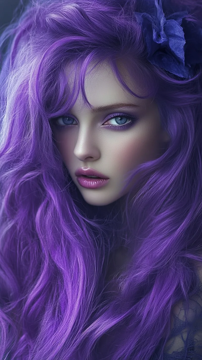 Vibrant Purple Waves: Unleashing Your Inner Boldness with Effortless Glam