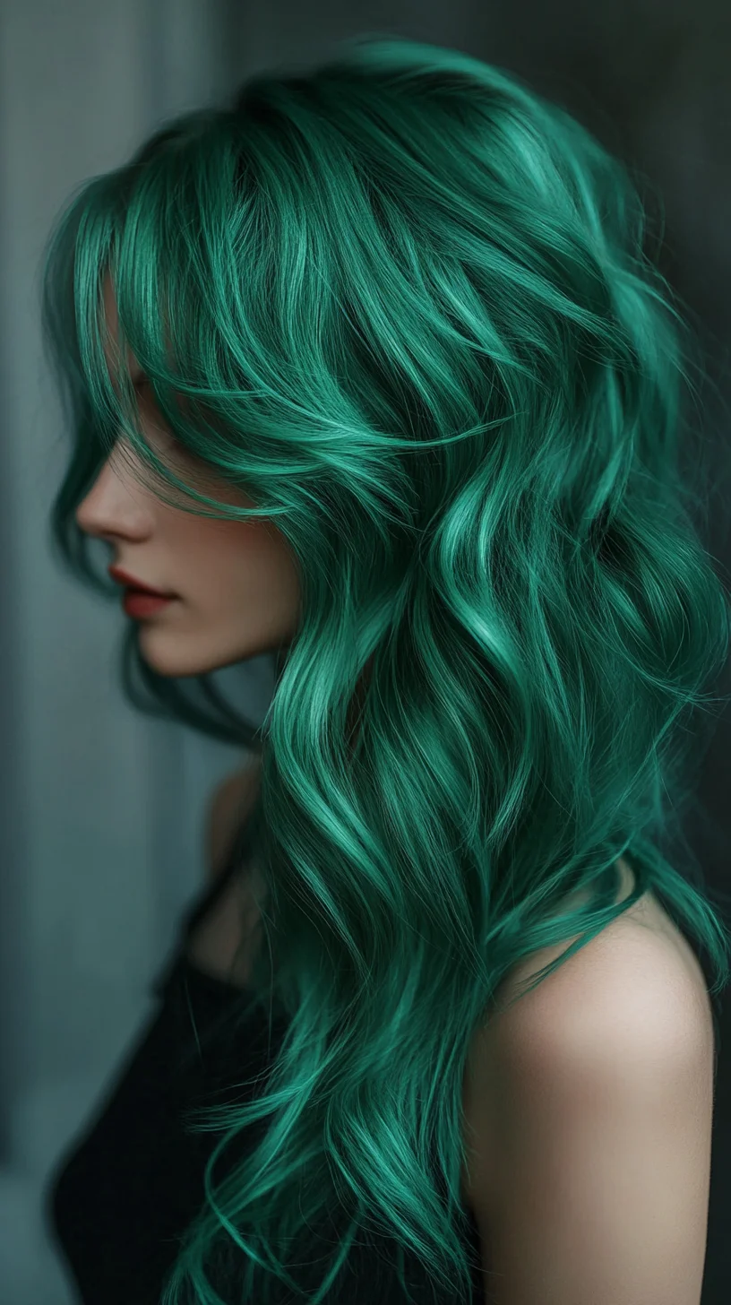 Vibrant Teal Waves: The Bold Statement Hairstyle for Fearless Fashionistas