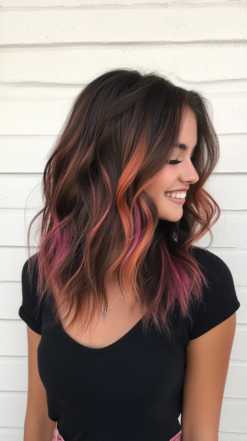 Vibrant Waves: A Playful Blend of Warm Tones