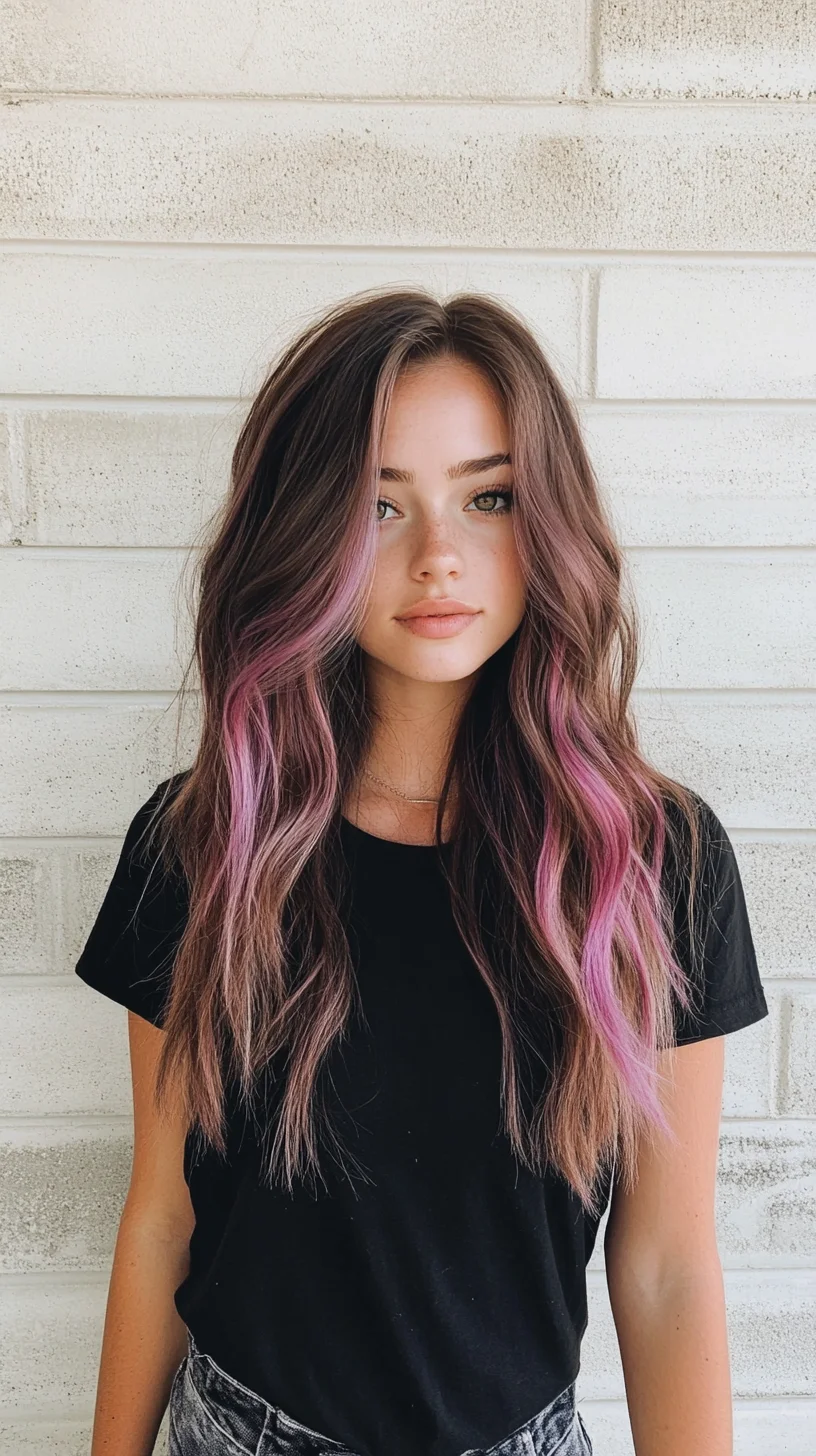 Vibrant Waves: Playful Layers with a Touch of Pink