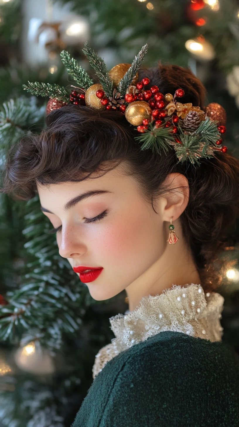 Vintage Glamour: Channel the Holidays with a Festive Updo